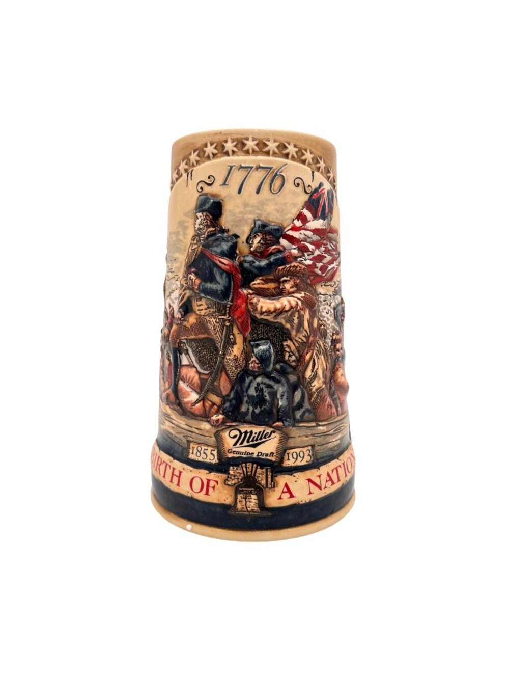 Miller Beer Birth Of A Nation 1993 Commemorative 1776 Beer Stein 7" 3rd n Series